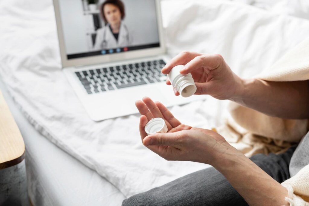 Virtual consultation between a patient and an online doctor for fast prescription support in the UK